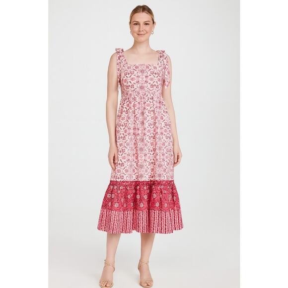 Cara Cara Campbell Maxi Dress Medium Red NEW - Picture 1 of 8